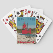 Grote Rode vuurtoren Speelkaarten (Achterkant)