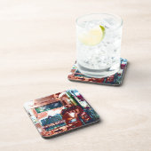 Grote Rode Zware Vrachtwagen voor Truckers & Vrach Bier Onderzetter (Rechterzijde)