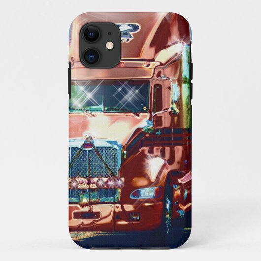 Grote Rode Zware Vrachtwagen voor Truckers & Vrach Case-Mate iPhone Case (Achterkant)