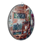 Grote Rode Zware Vrachtwagen voor Truckers & Vrach Dartbord (Voorkant Links)