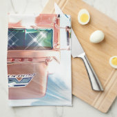 Grote Rode Zware Vrachtwagen voor Truckers & Vrach Theedoek (Quarter Fold)