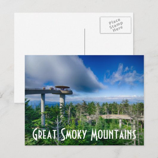 Grote rokergebergte briefkaart (Voorkant / Achterkant)