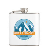 Grote rokergebergte heupfles (Voorkant)