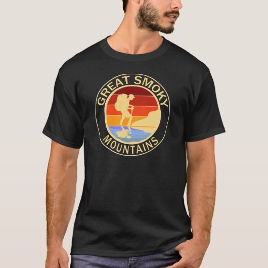Grote rokergebergte met wandeling t-shirt (Voorkant)