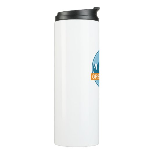 Grote rokergebergte thermosbeker (Gedraaid links)