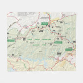 Grote rokergebergte — vlootsdeken fleece deken (Voorkant (Horizontaal))