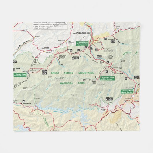 Grote rokergebergte — vlootsdeken fleece deken (Voorkant (Horizontaal))