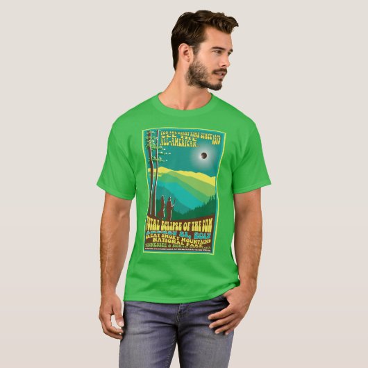 Grote rokergebergte Zonneklontje Tshirt (Voorkant volledig)