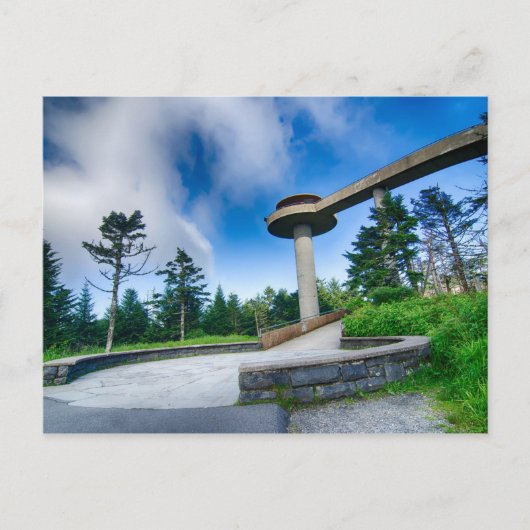 Grote rokerige bergen Clingmans Dome Briefkaart (Voorkant)