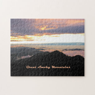 Grote Rokerige Zonsondergang Mtns Legpuzzel