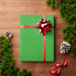 Grote rol met groene kerstmis cadeaupapier