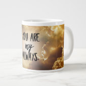 Grote Romantische Koffie Mok met Love Quote (Voorkant rechts)