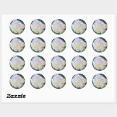 Grote romige witte gardenia ronde sticker (Vel)