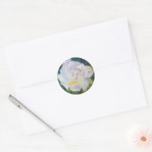 Grote romige witte gardenia ronde sticker (Envelop)