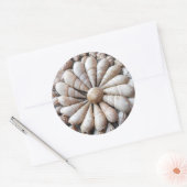 Grote ronde artistieke Seashell-stickers Ronde Sticker (Envelop)