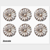 Grote ronde artistieke Seashell-stickers Ronde Sticker (Vel)