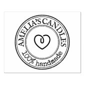 Grote ronde handgemaakte Logo Borders Custom Rubberstempel (Afrduk)