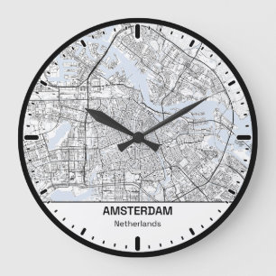 Grote Ronde Klok Amsterdam Klok Stad Lijn Kunst