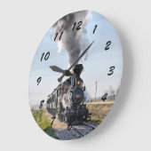 Grote ronde locomotief klok (Hoek)