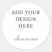 Grote Ronde Sticker Lege Sjabloon (Voorkant)