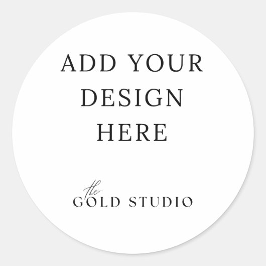 Grote Ronde Sticker Lege Sjabloon (Voorkant)