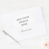 Grote Ronde Sticker Lege Sjabloon (Envelop)