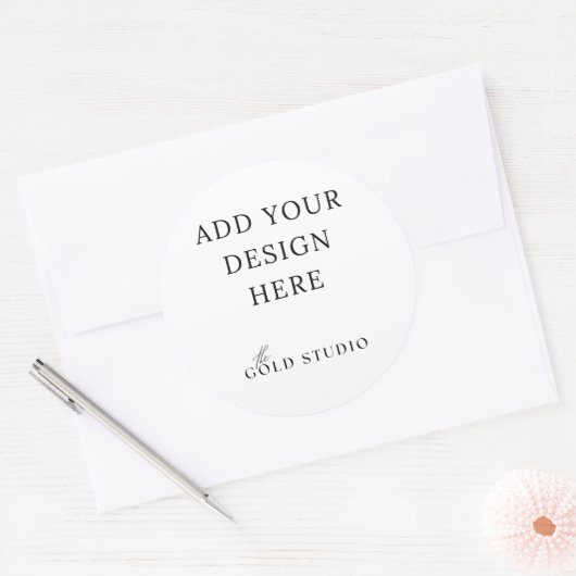 Grote Ronde Sticker Lege Sjabloon (Envelop)