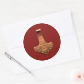 Grote ronde stickers van koper Thor Hammer (Envelop)