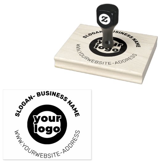 Grote Ronde Zakelijke Aangepaste Logo Website Rubberstempel (Gestempeld)