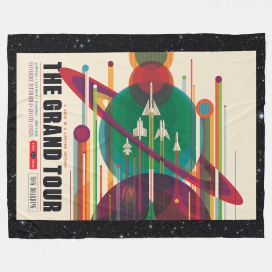 Grote rondleiding van het zonnestelsel voor ruimte fleece deken (Voorkant (Horizontaal))