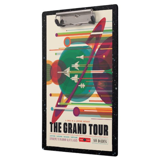 Grote rondleiding van het zonnestelsel voor ruimte klembord (Links)