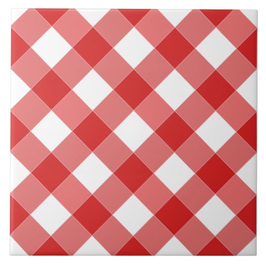 Grote Rood Gecontroleerde tegel Tegeltje (Voorkant)