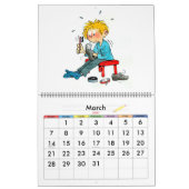 Grote Rood School-jaarkalender voor kinderen Kalender (Mar 2027)