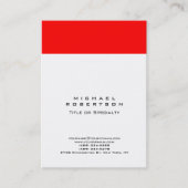 Grote Rood Witte Monogram Professional Minimalisti Visitekaartje (Voorkant)