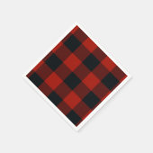 Grote Rood & Zwart Geruite Vierkanten Buffel Plaid Servet (Hoek)