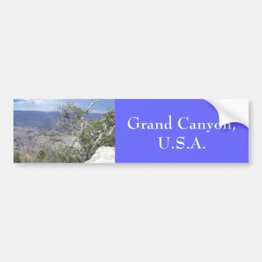 Grote roodblauwe bumper voor Canyon Bumpersticker (Voorkant)
