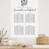 Grote roodflessenklare 4-tabel zeeglade poster (Keuken)