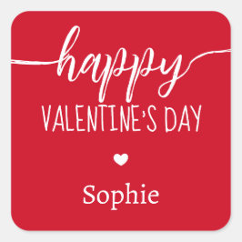 Grote roodroodroodroodrotstikkers vierkante sticker