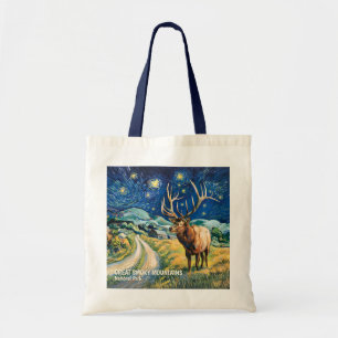 Grote Rookbergen Dier Eland Vintage Van Gogh Tote Bag