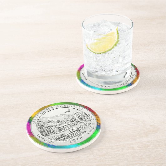 GROTE ROOKJEMONTAINEN ONDERZETTER MUNTSTOF (Zijkant)