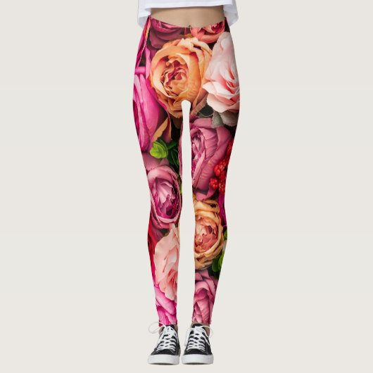 Grote Roos Leggings (Voorkant)