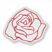 Grote Roos Sticker (Voorkant)