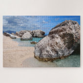 Grote rotsen op het strand van Cala Mariolu op het Legpuzzel (Horizontaal)