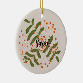 Grote Rowan rode bessen Keramisch Ornament (Rechts)