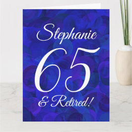 Grote Royal Blue 65 en gepensioneerde Happy Retire Kaart