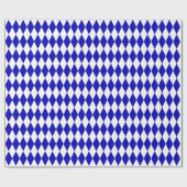 Grote Royal Blue en White Harlequin Cadeaupapier (Vlak)