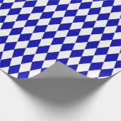 Grote Royal Blue en White Harlequin Cadeaupapier (Hoek)
