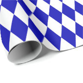 Grote Royal Blue en White Harlequin Cadeaupapier (Rol Hoek)