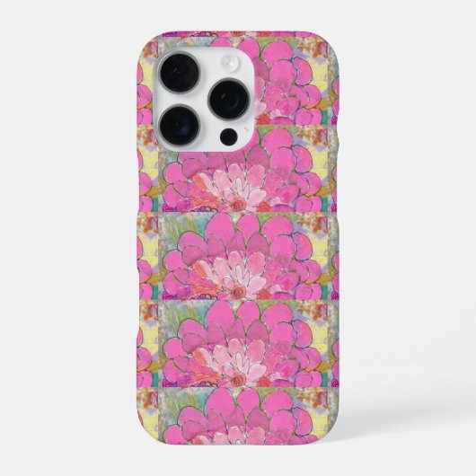 Grote Roze Bloem  iPhone Hoesje (Achterkant)
