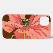 Grote roze bloem met dieprode achtergrond Case-Mate iPhone case (Achterkant (horizontaal))